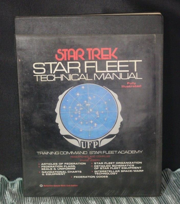 Star Trek Star Fleet Technical Manual Franz Joseph 1975 First Printing