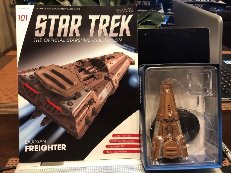 #101 Star Trek Bajoran Freighter Eaglemoss Metal Ship from UK- Mailed from USA
