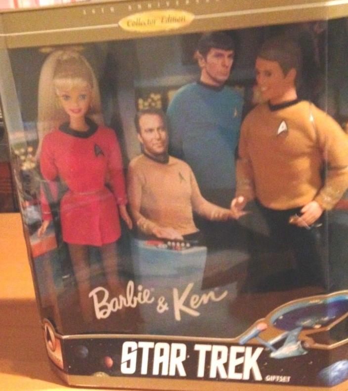1996 Barbie and Ken Dolls-Star Trek 30th Anniversary Mattel Gift Set - NIB