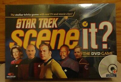 NEW Sealed Star Trek Scene It? DVD Sci-Fi Trivia Board Game w/ 4 Starship Movers