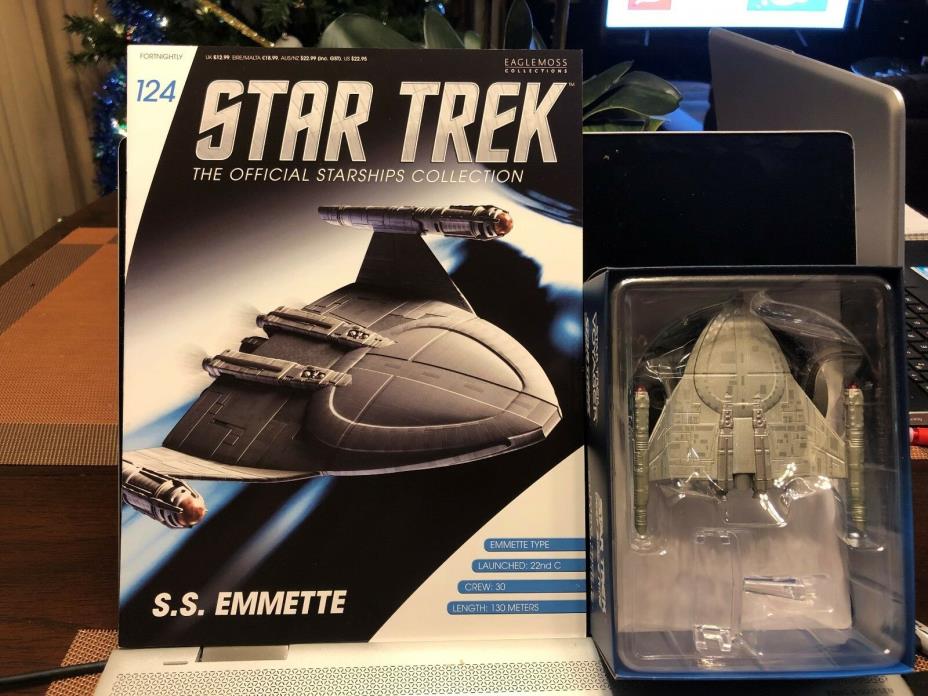 #124 SS Emmette Star Trek Eaglemoss UK Metal Ship- Mailed from USA LQQK NEW!!!
