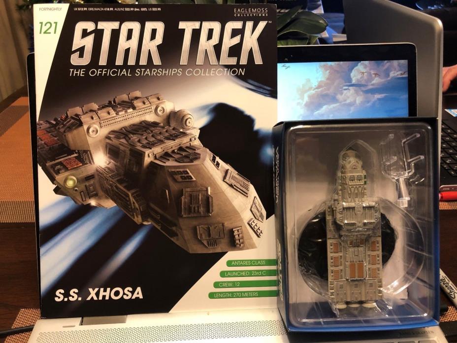 #121 SS Xhosa Star Trek Eaglemoss UK Metal Ship- Mailed from USA LQQK NEW!!