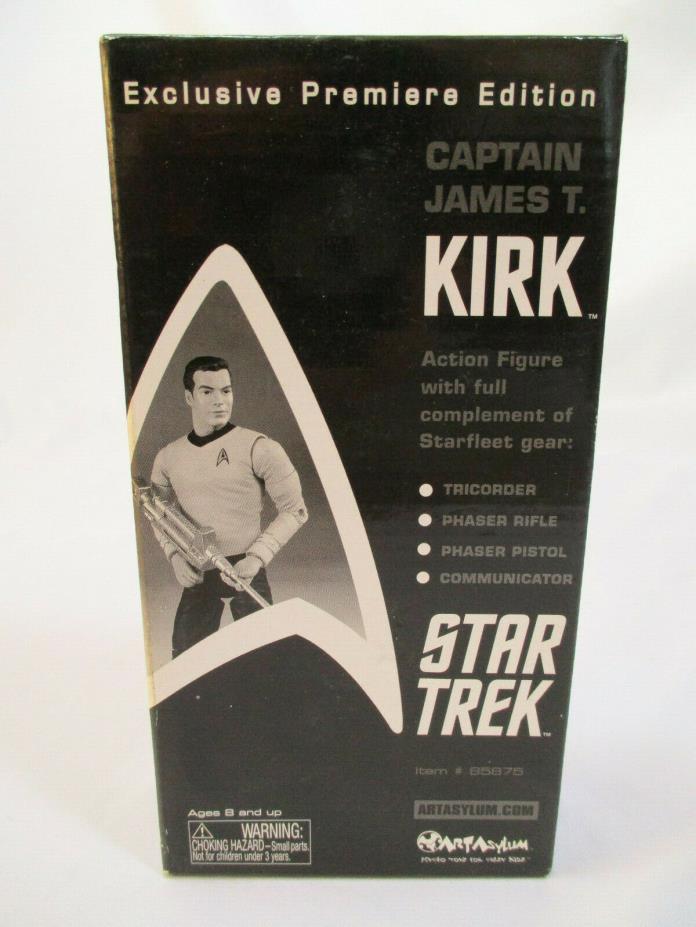 New Vtg Sealed Artasylum Captain James KIRK Star Trek Figurine Accessories