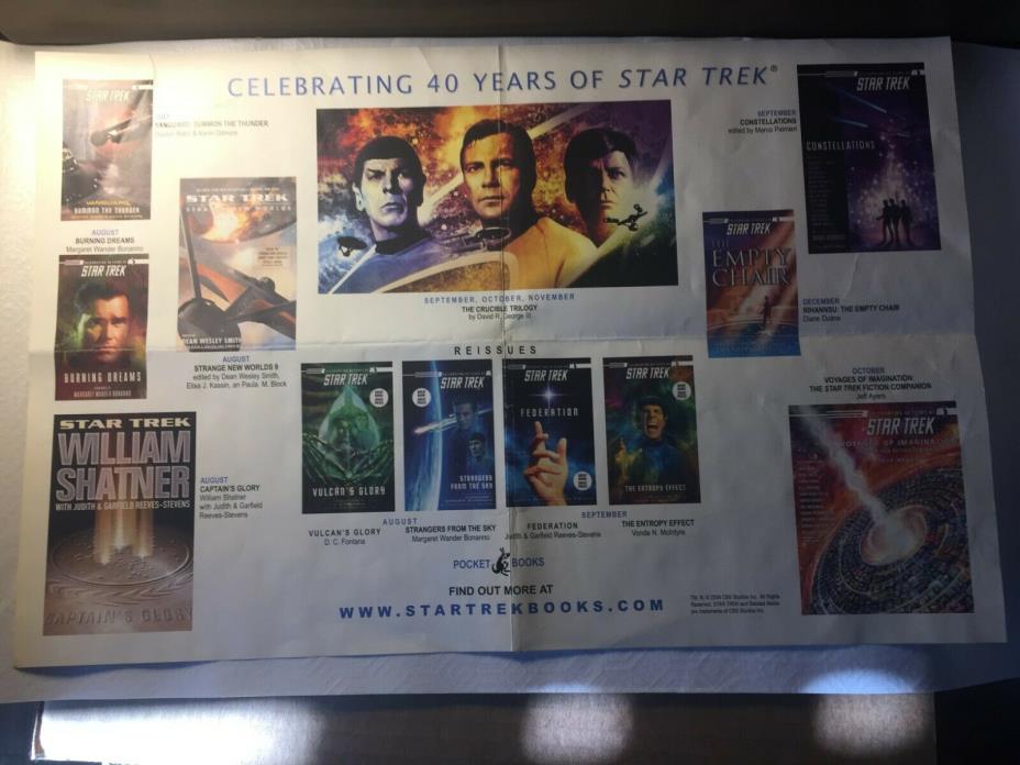2006 Star Trek 40th Anniversary PROMO Poster 17