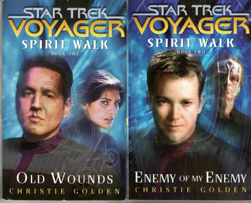 LOT Star Trek: Voyager Spirit Walk 2 bk set complete Christie Golden Pocket 2004