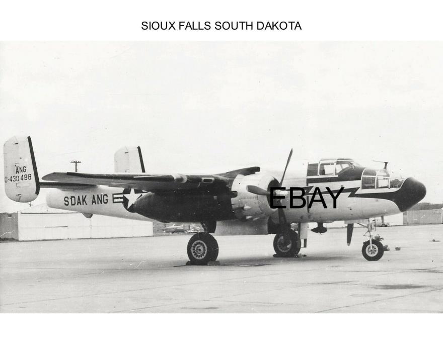 SIOUX FALLS SOUTH DAKOTA  AIR GAURD B-25 COPY PHOTO 16 X 20 WALL HANGER
