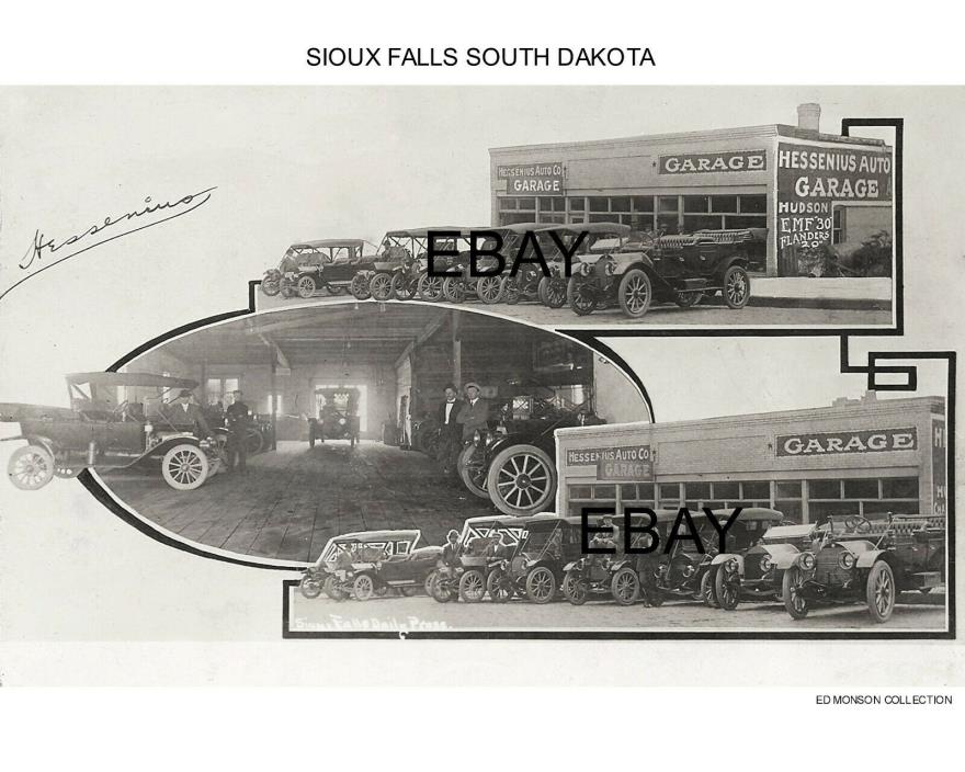 SIOUX FALLS SOUTH DAKOTA HUDSON EMF 1910 VINTAGE COPY PHOTO 16 X 20 WALL HANGER