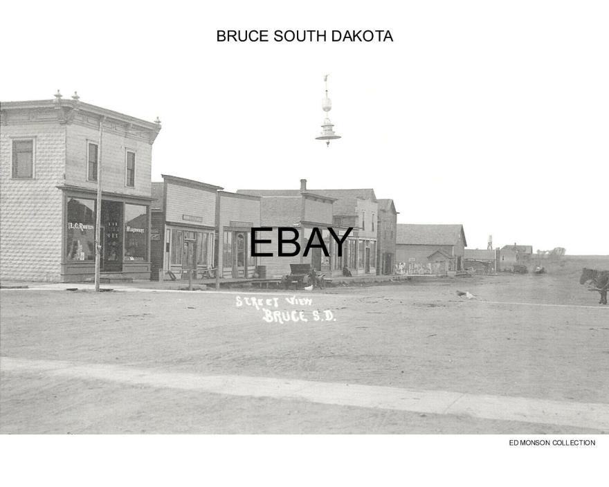 BRUCE SOUTH DAKOTA 1910 VINTAGE COPY PHOTO 16 X 20 WALL HANGER