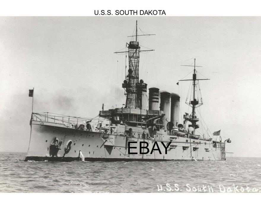 U.S.S. SOUTH DAKOTA HEAVY CRUISER 1914 COPY PHOTO 16 X 20 WALL HANGER SHIP
