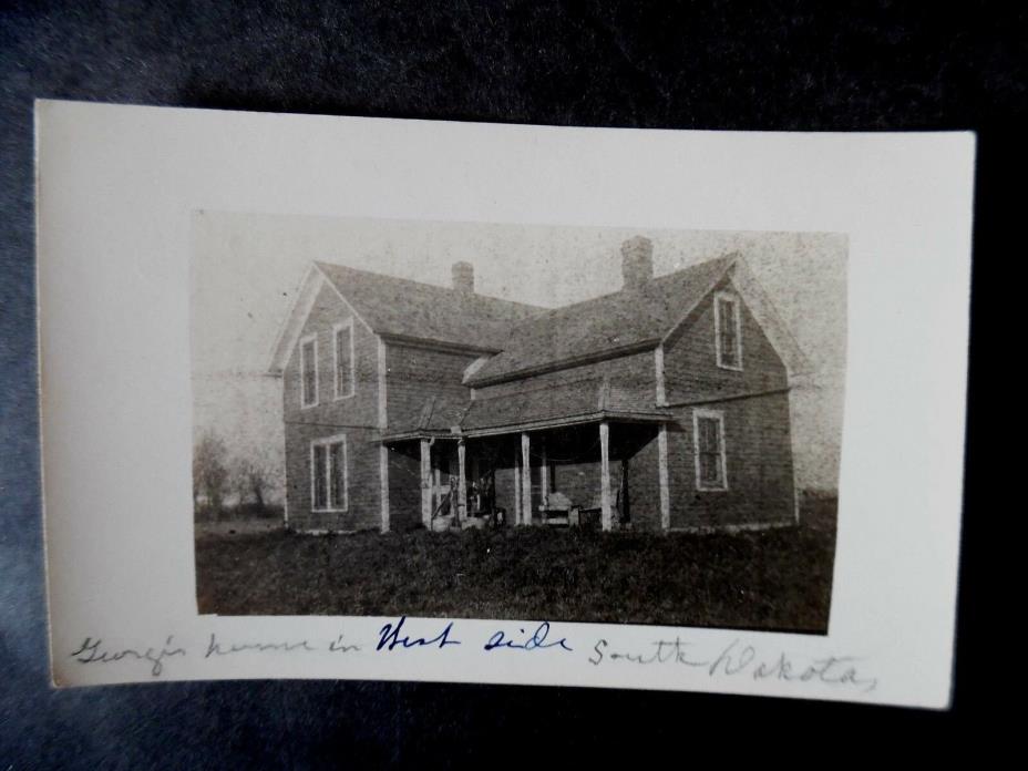 RP House Home in West Side South Dakota 1910s Postcard