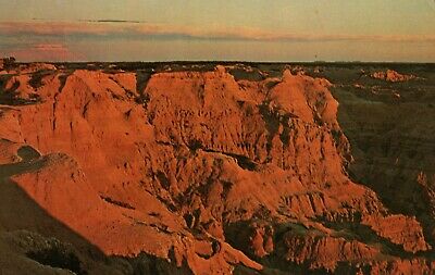 Badlands National Monument Sunset South Dakota SD Postcard