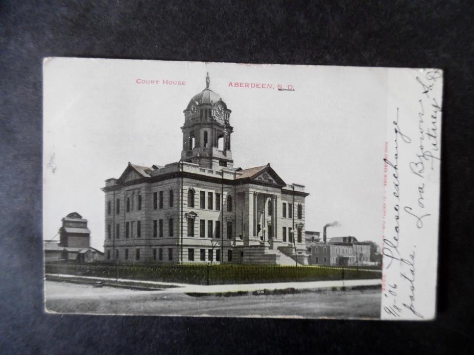 1906 Aberdeen South Dakota Court House Postcard
