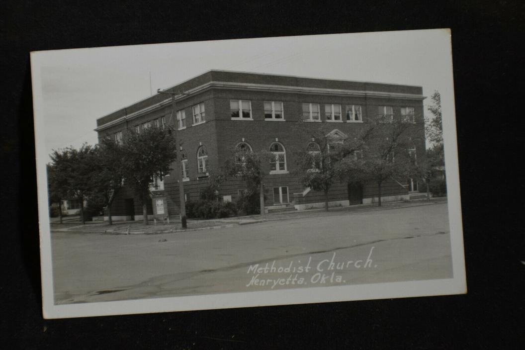RPPC Methodist Church, Henryetta Oklahoma Postcard