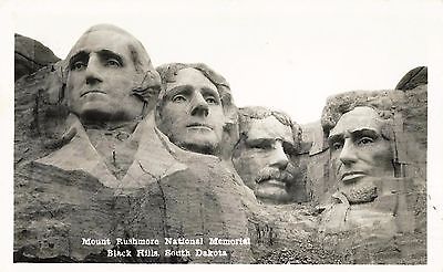 Postcard South Dakota Black Hills Mount Rushmore RPPC 1947