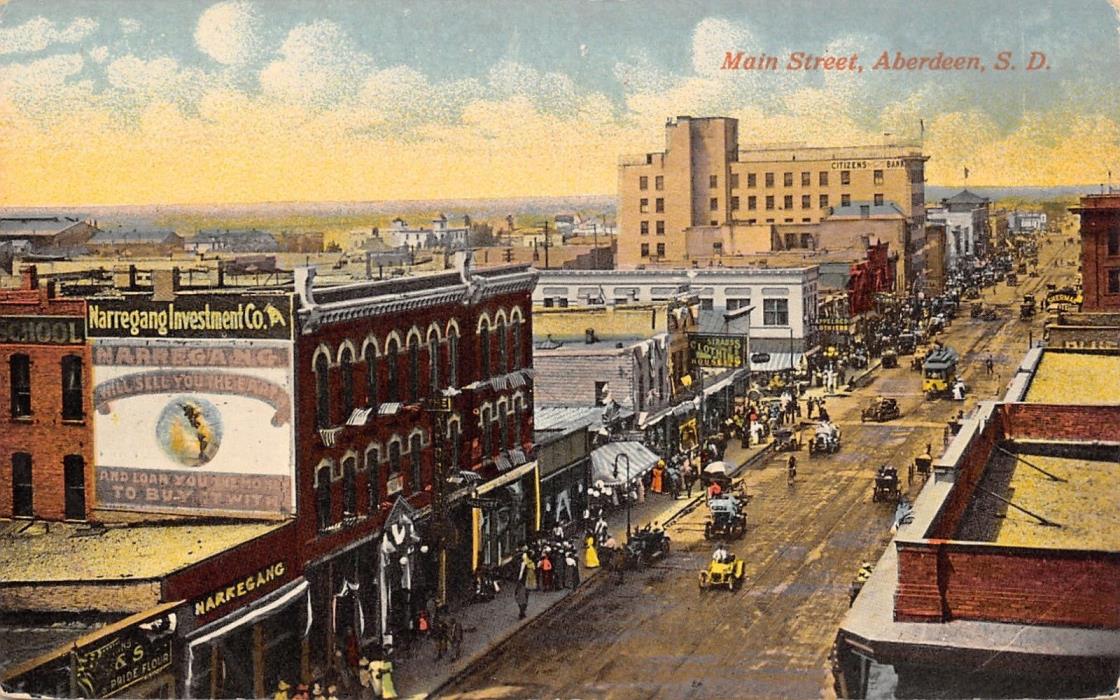 Aberdeen SD~Main Street~Narregang Investment Co~Globe~Strauss Clothing~1908 PC