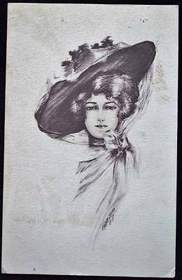 1910 COBB SHINN LADY ART LITHO POSTCARD GAINESBORO TN COOKEVILLE TENNESSEE KY