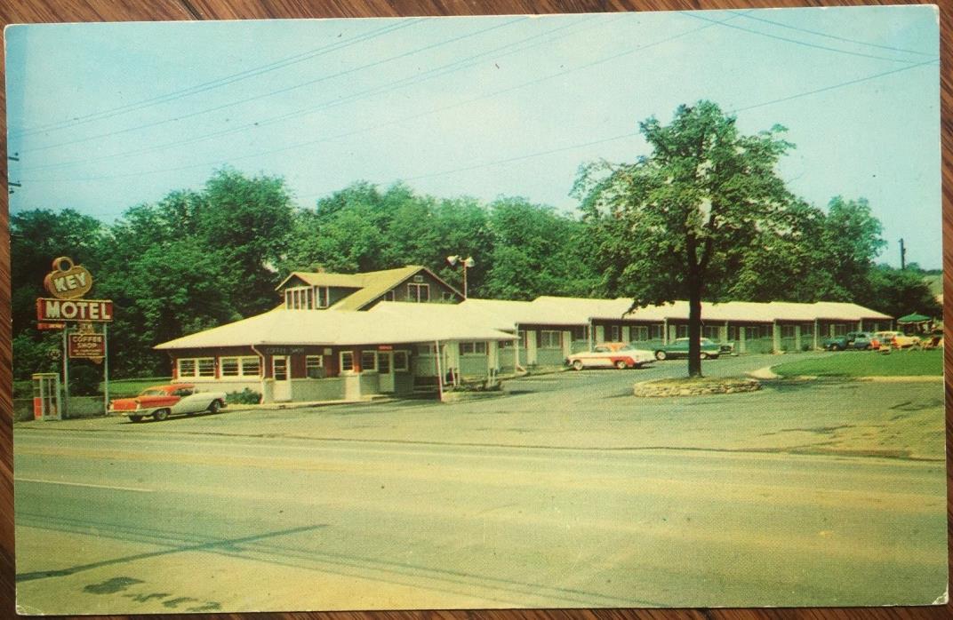 1960s Nashville, TN Postcard: Key Motel - Published by Hughes, Tennessee