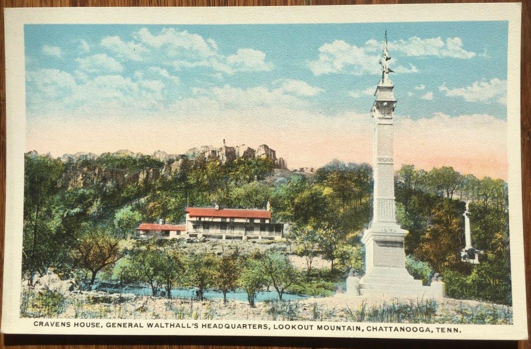 Chattanooga, TN Postcard: Cravens House, General Walthall's Headquarters - 1920s
