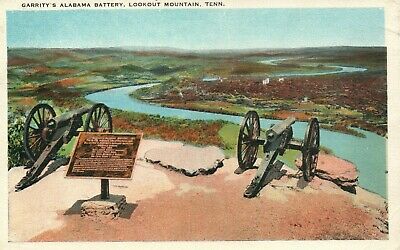 Garritys Alabama Battery Lookout Mountain Scenic View TN Tennessee Postcard