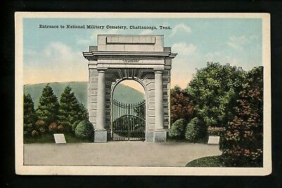 Tennessee TN postcard Chattanooga, National Military Cemetery Vintage