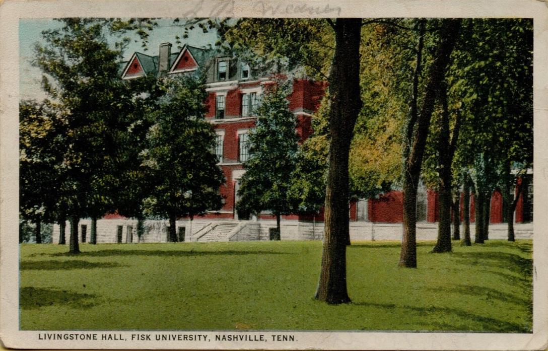 1924 Exterior View Livingstone Hall Fisk University Nashville TN Postcard B35