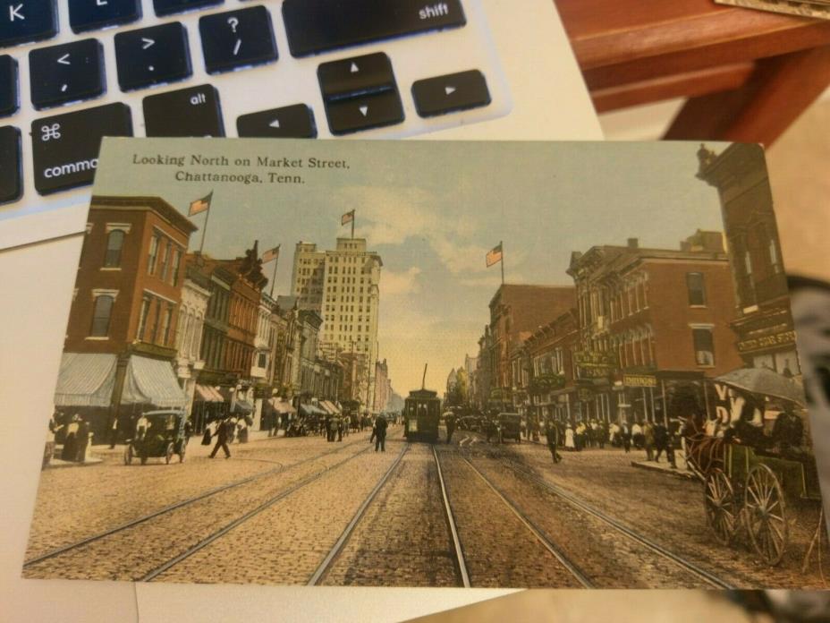 Tennessee, TN, Chattanooga, North on Market Street  Excellent  Postcard