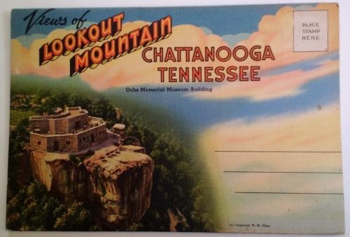 Lookout Mountain TN Postcard Folder Book Early 1900s Rare Art Pics Chattanooga