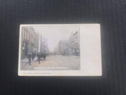 Knoxville TN Tennessee 1103 Gay St RPPC Photo Postcard Hand Colored