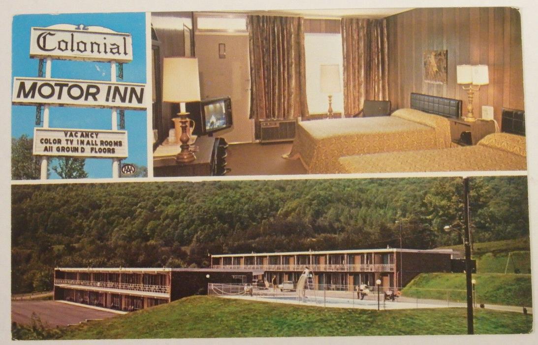1970'S PHOTO POSTCARD COLONIAL MOTOR INN I-75 AT US 25W LAKE CITY TENNESSEE