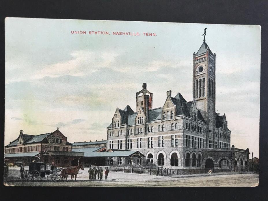 Union Station Railroad Depot Nashville TN Vintage Postcard Unposted