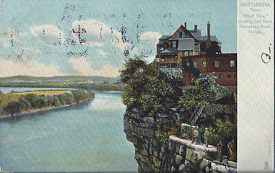 Postcard Tennessee River Chattanooga Bluff View East frm Bridge 1905 Tuck's 2176