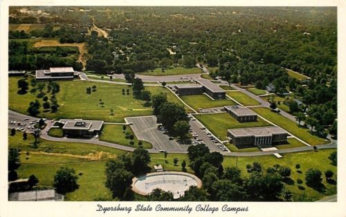 Dyersburg TN~Aerial View Dyersburg State Commumity College~1971 Postcard