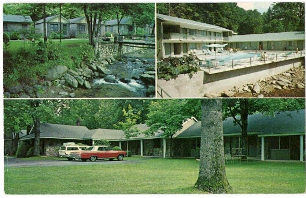 LeConte Creek Cottages and Motel Gatlinburg Tn Vintage Postcard Tennessee