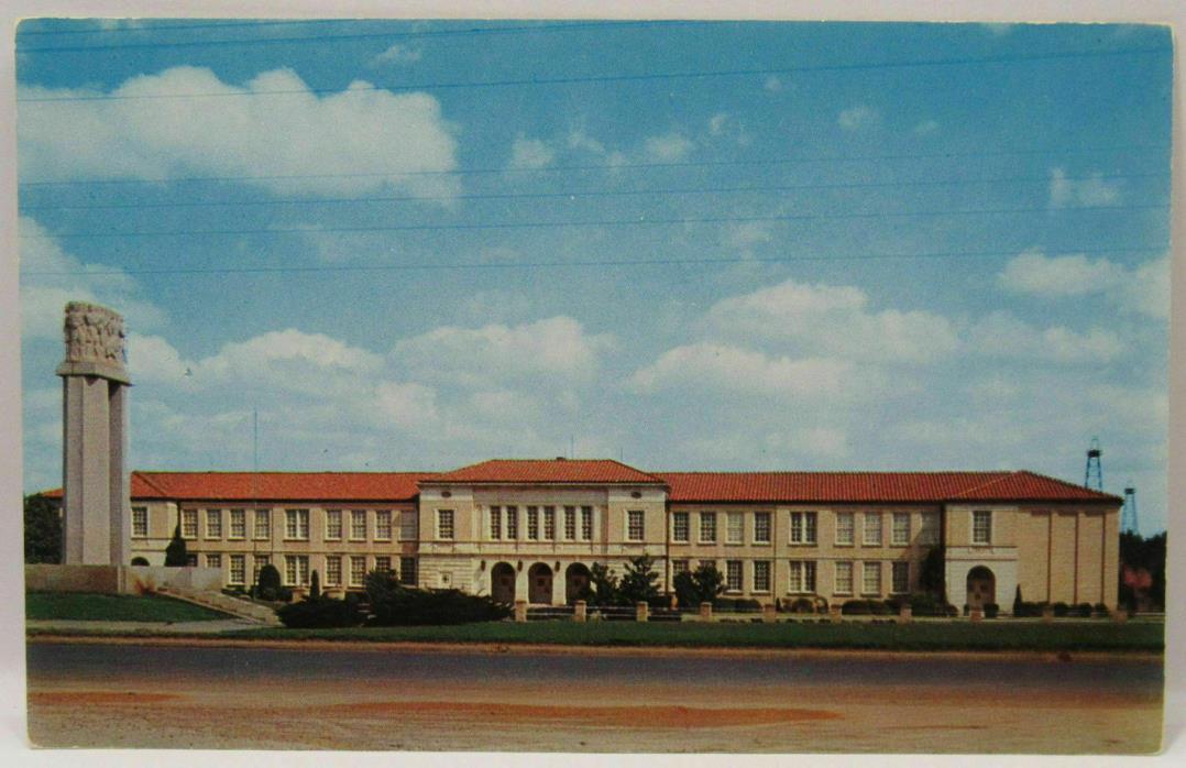 New London Texas High School Senior Junior Ceno Path Chrome Postcard (d690)