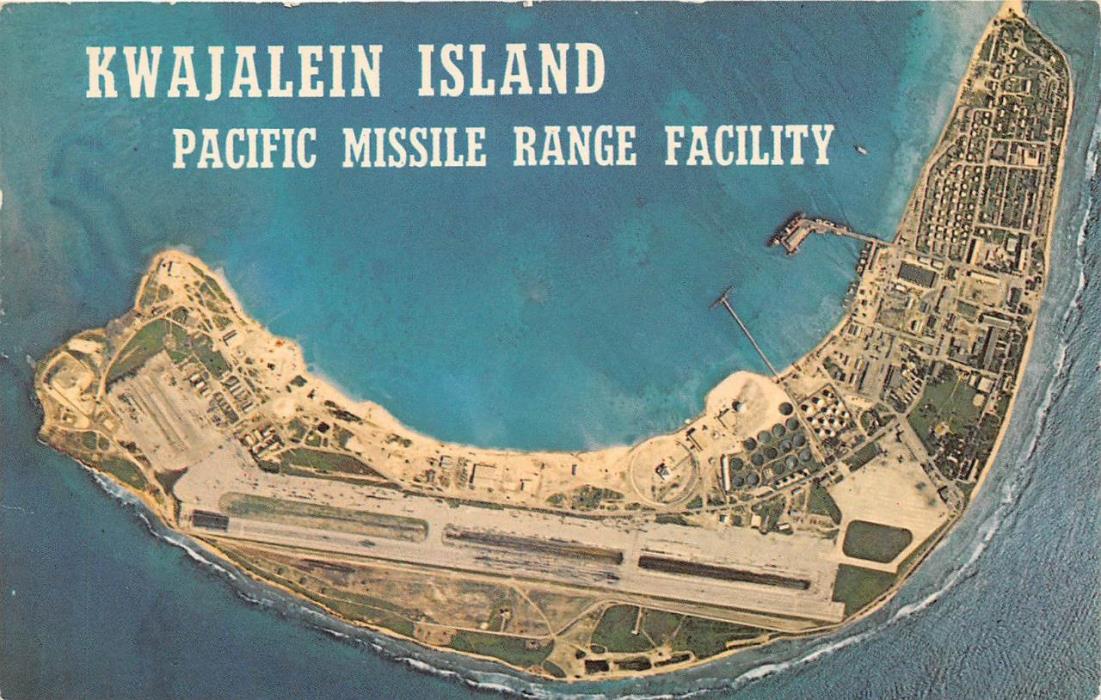 KWAJALEIN MARSHALL ISLANDS '61 Aerial View US Pacific Missile Range Facility 544