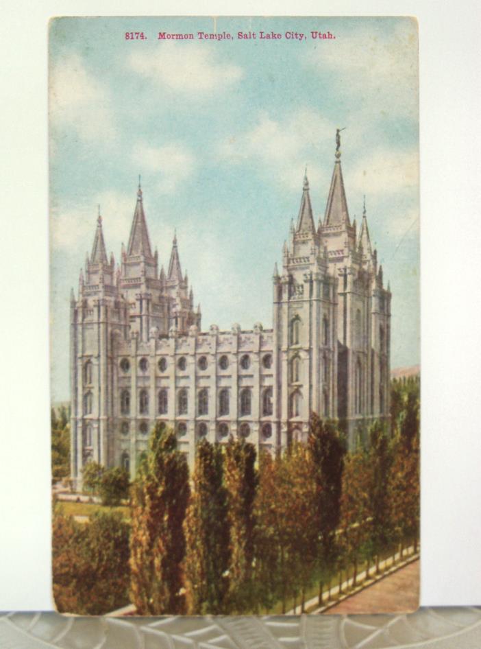 Mormon Temple, Salt Lake City, Utah Postcard