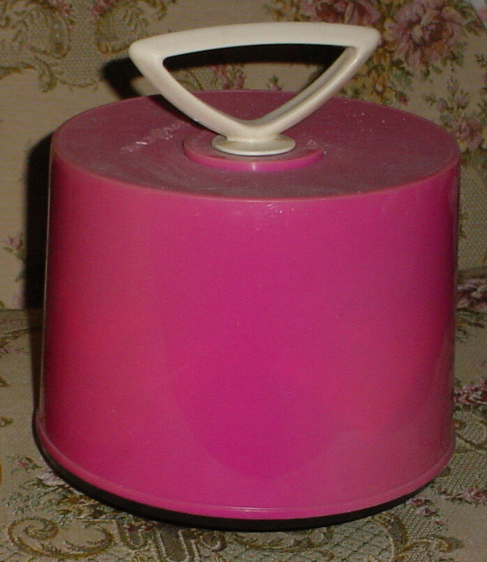 Vintage Record Holder Tote RETRO PINK 45 rpm Holds Approx. 50 Records 1960s