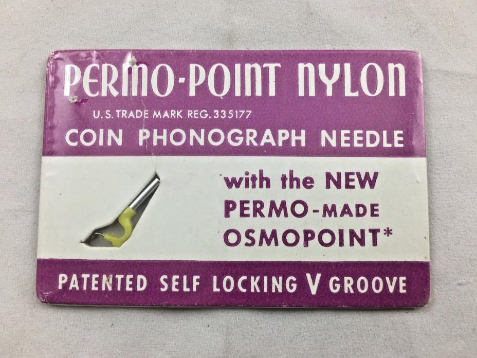 NOS Permo Point Nylon Coin Phonograph Needle Sealed Osmopoint (A10)