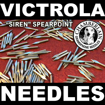 100 Spearpoint CHAMBERLAIN NEEDLES for Phonographs, Victrola & old Gramophones