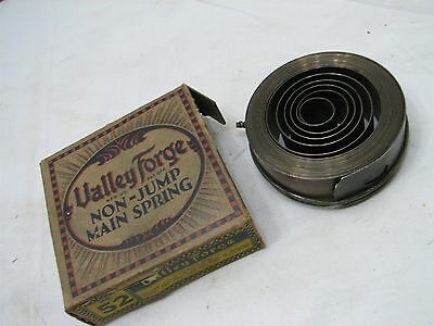 Valley Forge Non-Jump Phonograph Motor Main Spring IOB NOS w/Box No. 52