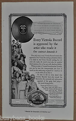 1919 VICTROLA RECORDS advertisement, Victor Talking Machine Co, opera singers