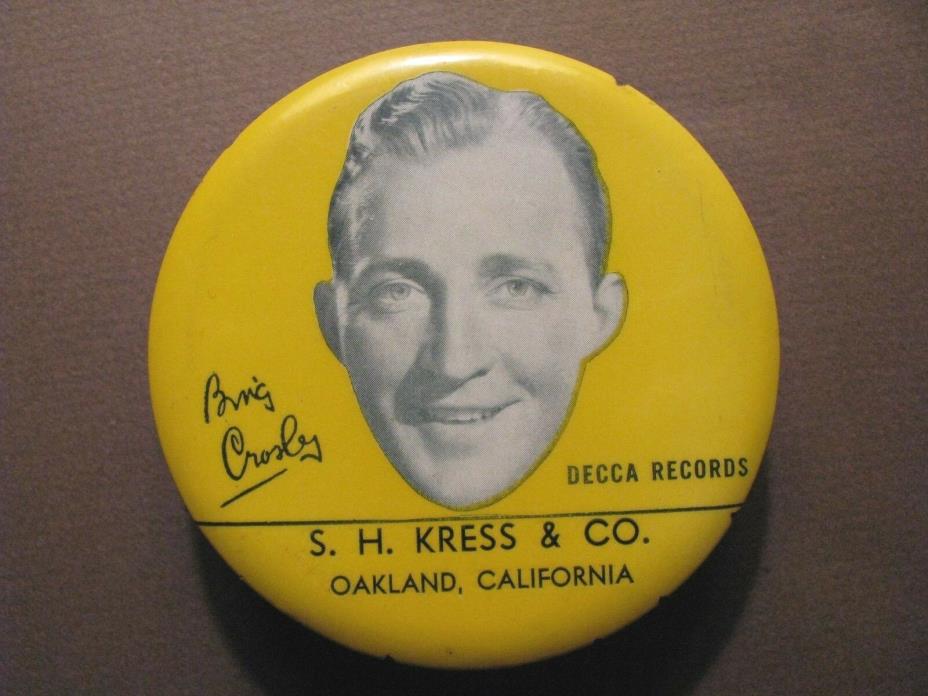 *VINTAGE 1940s BING CROSBY RECORD CLEANER – DECCA – S. H. KRESS & CO. OAKLAND*