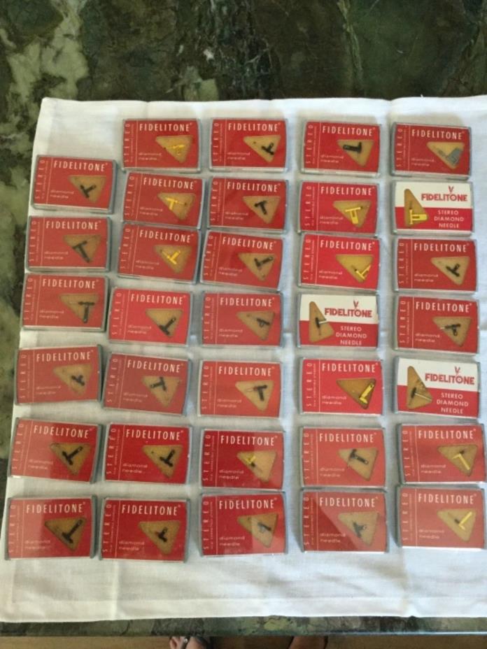 Vintage Fidelitone Stereo Diamond Needles New Old Stock Lot of 34