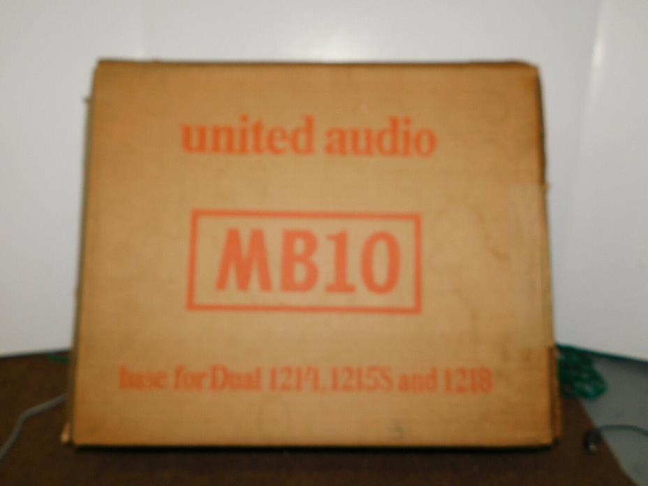 Vintage United Audio MB10 Base for Dual 1214, 1215S, 1218  New in Box