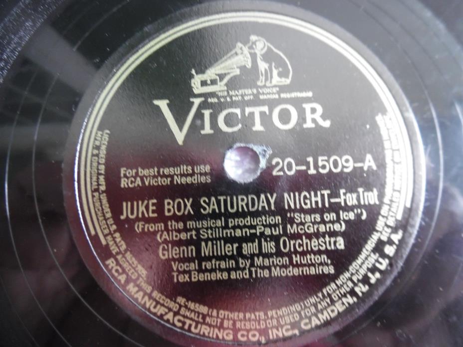 Glenn Miller Juke Box Saturday Night 20-1509 Town Train Victor 78rpm 10