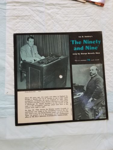 Ira D. Sankey's The Ninety and nine 78 r.p.m record