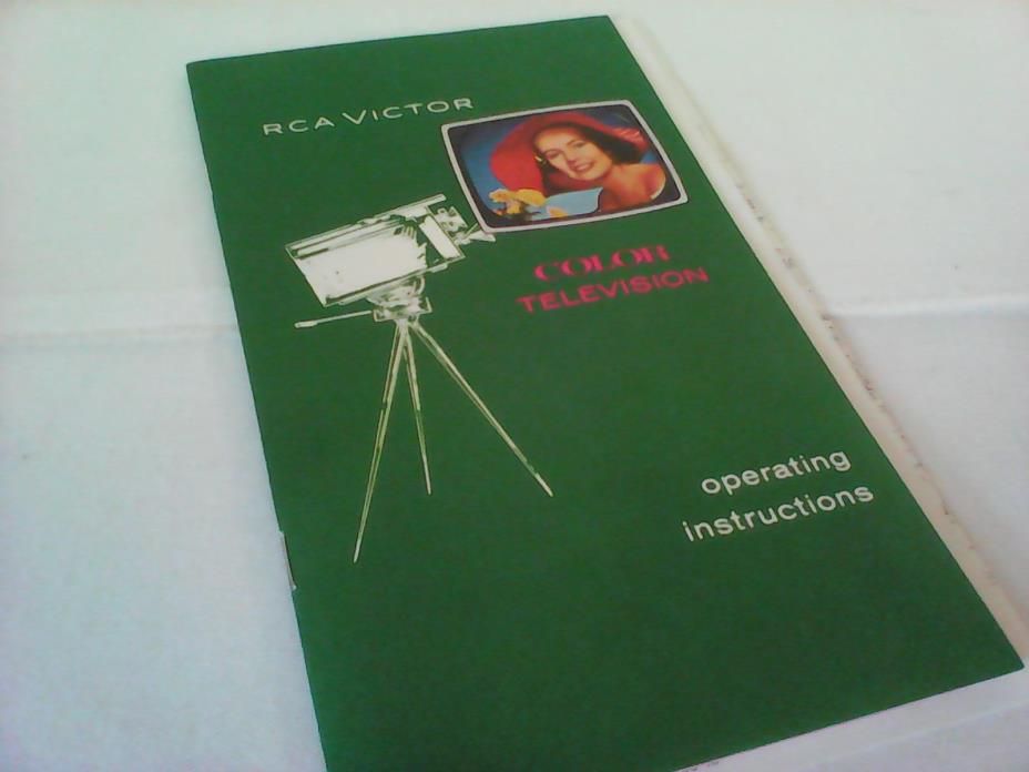 Vintage pamphlet from RCA Victor, operating instructions for color television