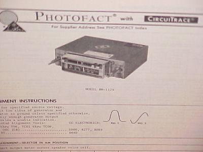1978 BOMAN ASTROSONIX 8-TRACK/AM-FM RADIO SERVICE MANUAL MODELS BM-1129 & 1145