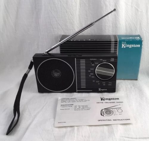 Vintage Kingston Portable AM FM Transistor Radio Brand In Box