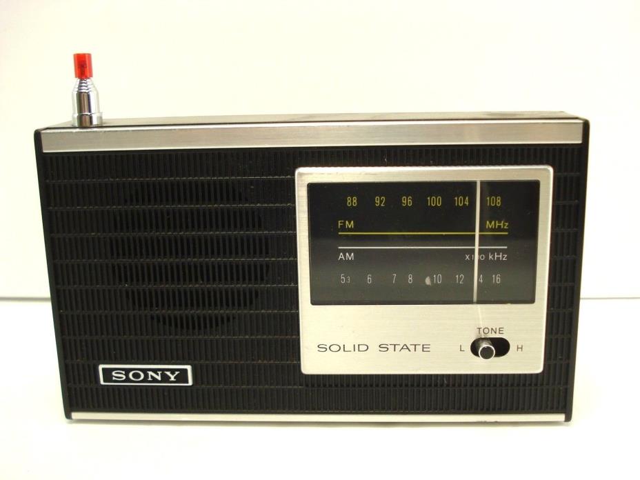 Vintage Collectible Sony Solid State 6F-16WA Japan AM/FM 10 Transistor Radio